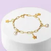 Armbanden>Melano Jewelery Melano Ornaments Christmas Charms Armband Set Gold Plated Zilver